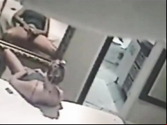 Masturbation in the mirror caught on secret camera