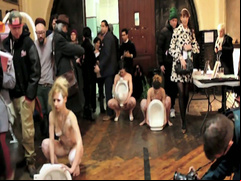 Nude Czech models stage a wild performance art piece