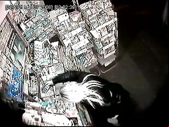 Public pissing shop assistant got caught by the surveillance camera