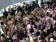 Nude parade of the naughty students